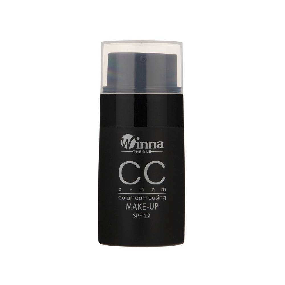 Winna The One Color Correcting CC SPF12 No.102 کرم پودر CC پمپی وینا SPF12 بژ متوسط شماره 102