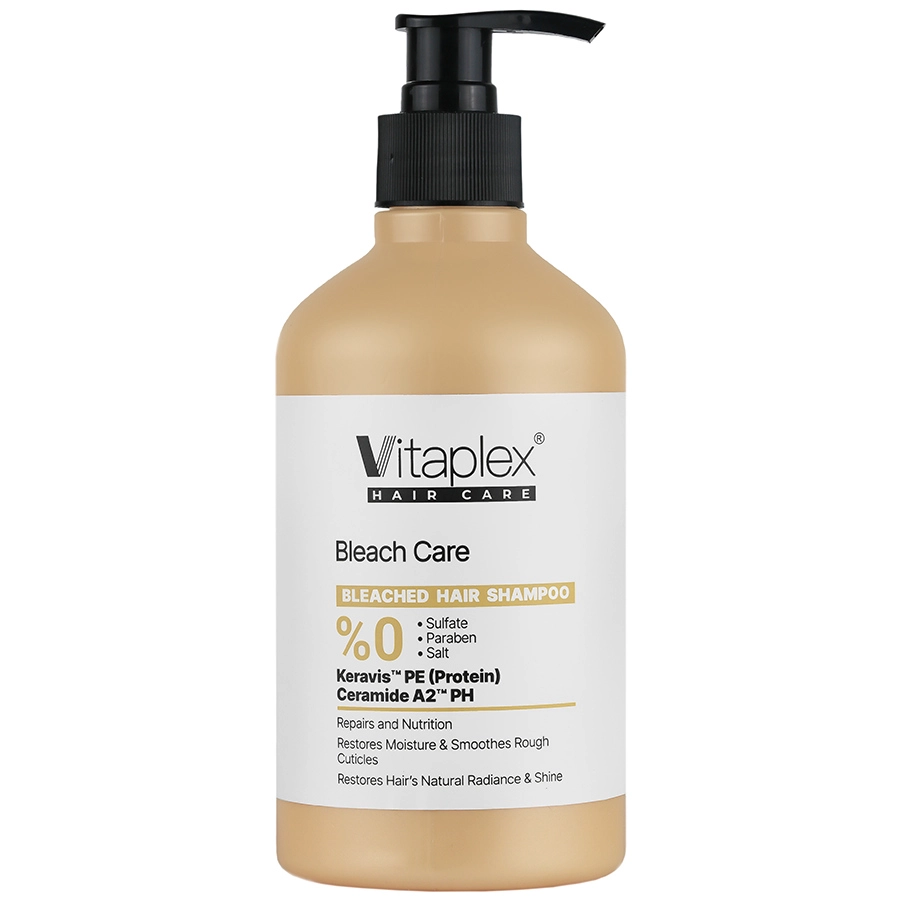 Vitaplex Bleached Hair Shampoo شامپو بلیچ کر 500 میلی لیتری – بدون سولفات و ترمیمکننده موهای دکلره