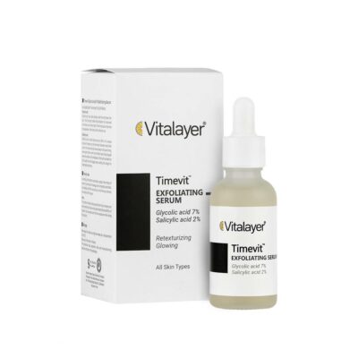 سرم قطره چکانی لایه بردار گلایکولیک اسید 7 درصد تایم ویت ویتالیر 30 میلی لیتر