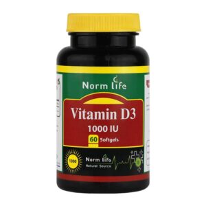 سافت ژل ویتامین D3 1000 واحد نورم لایف 60 عددی