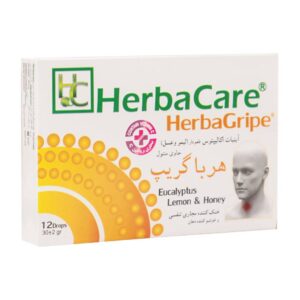 آبنبات هرباگریپ اکالیپتوس طعم دار لیمو و عسل 12 عددی