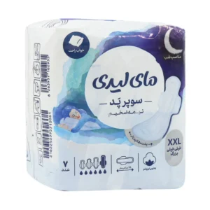 نوار بهداشتی پنبه ای سوپر پد نیمه ضخیم شب مای لیدی سایز خیلی خیلی بزرگ 7 عدد