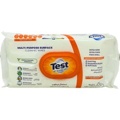 دستمال مرطوب پاک کننده سطوح رایحه صابون سفید تست 50 عددی