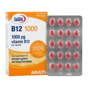 کپسول ویتامین 1000B12 میکروگرم یوروویتال 60 عددی