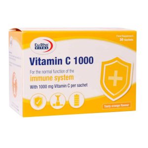 ساشه ویتامین 1000C میلی گرم یوروویتال 30 عددی