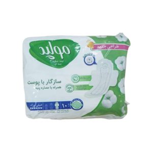 نوار بهداشتی نیمه ضخيم پنبه ای مسافرتی سایز خيلی بزرگ مولپد 10 عددی