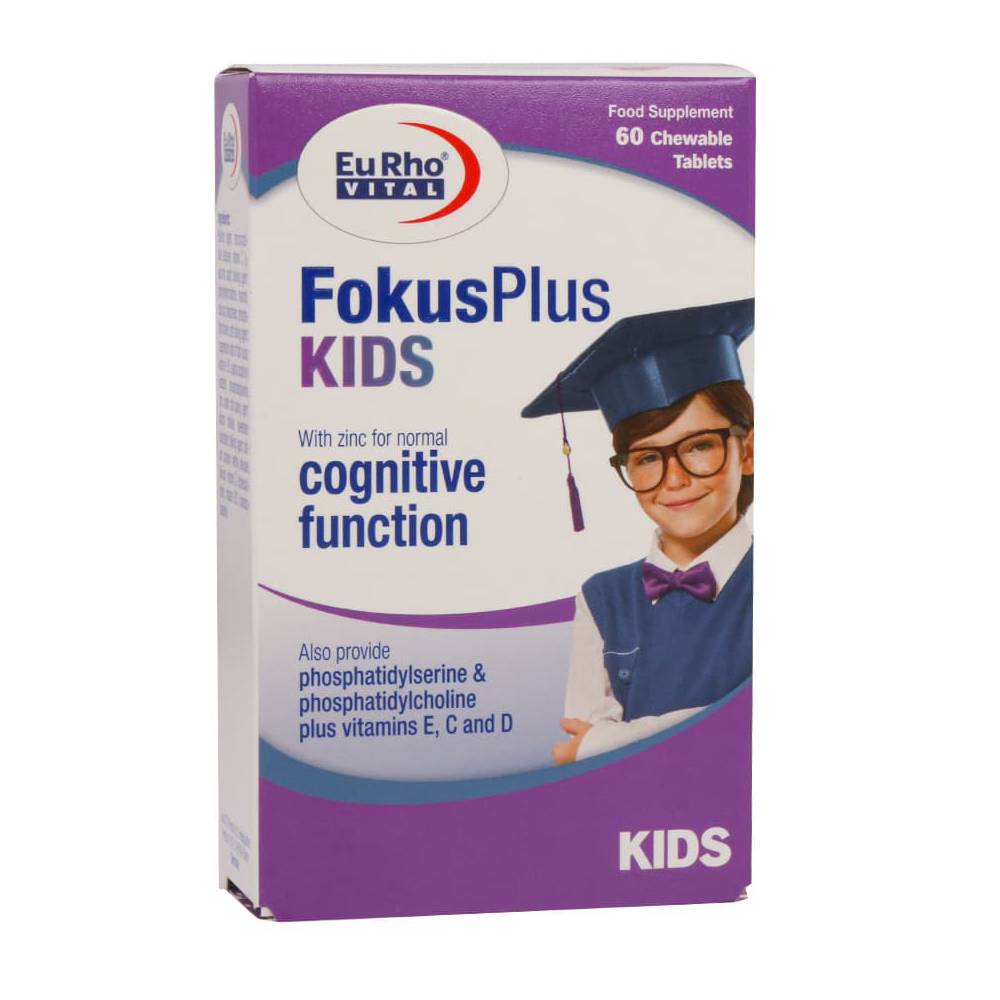 Fokus قرص جویدنی فوکوس پلاس کیدز یوروویتال 60 عددی