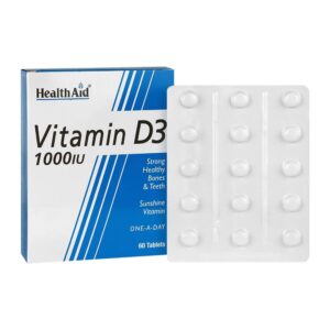 قرص ویتامین D3 هلث اید 1000 واحد هلث اید 60 عددی