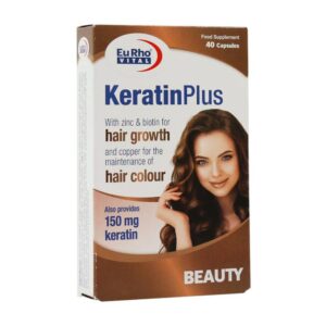 کپسول ژلاتینی نرم کراتین پلاس یوروویتال 40 عددی