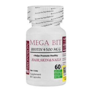 کپسول بیوتین مگابیت 4500 میکروگرم برونسون 60 عددی