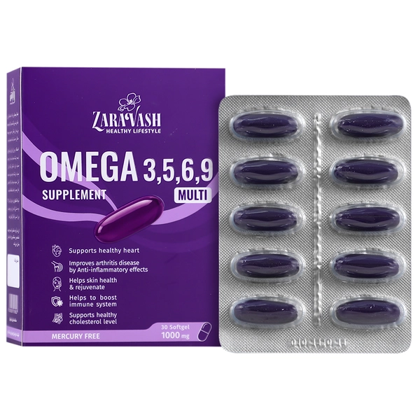 OMEGA 3 5 6 9 سافت ژل امگا 3 5 6 9 زراوش 30 عددی
