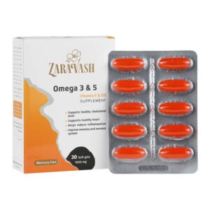 سافت ژل امگا 3 و 5 زراوش 30 عددی