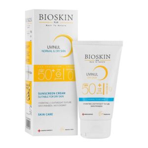 کرم ضد آفتاب +SPF50 مناسب پوست معمولی تا خشک بایو اسکین 40 میلی لیتر