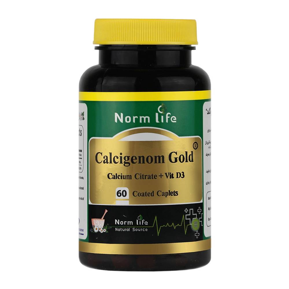 calcigenom قرص کلسیژنوم گلد نورم لایف 60 عددی
