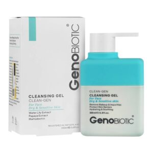 ژل شستشوی صورت مناسب پوست خشک و حساس ژنوبایوتیک 200 میلی لیتر