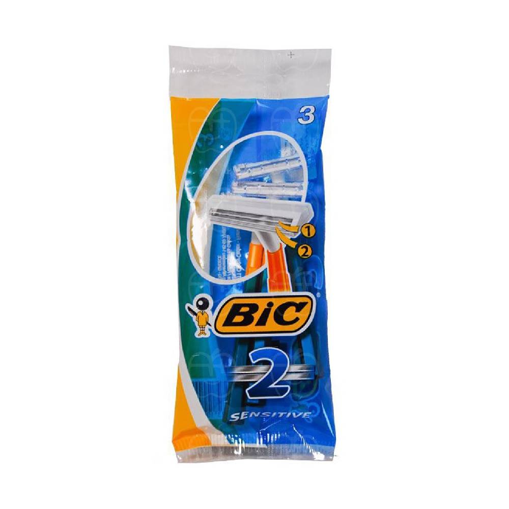 bic sensi خودتراش 2 لبه پوست حساس بیک بسته 3 عددی