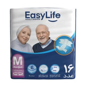 پوشینه چسبی محافظ بزرگسال متوسط ایزی لایف 16 عددی
