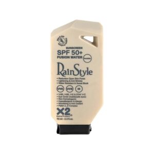 کرم ضد آفتاب +SPF50 فیوژن واتر بی رنگ رین استایل 70 میلی لیتر