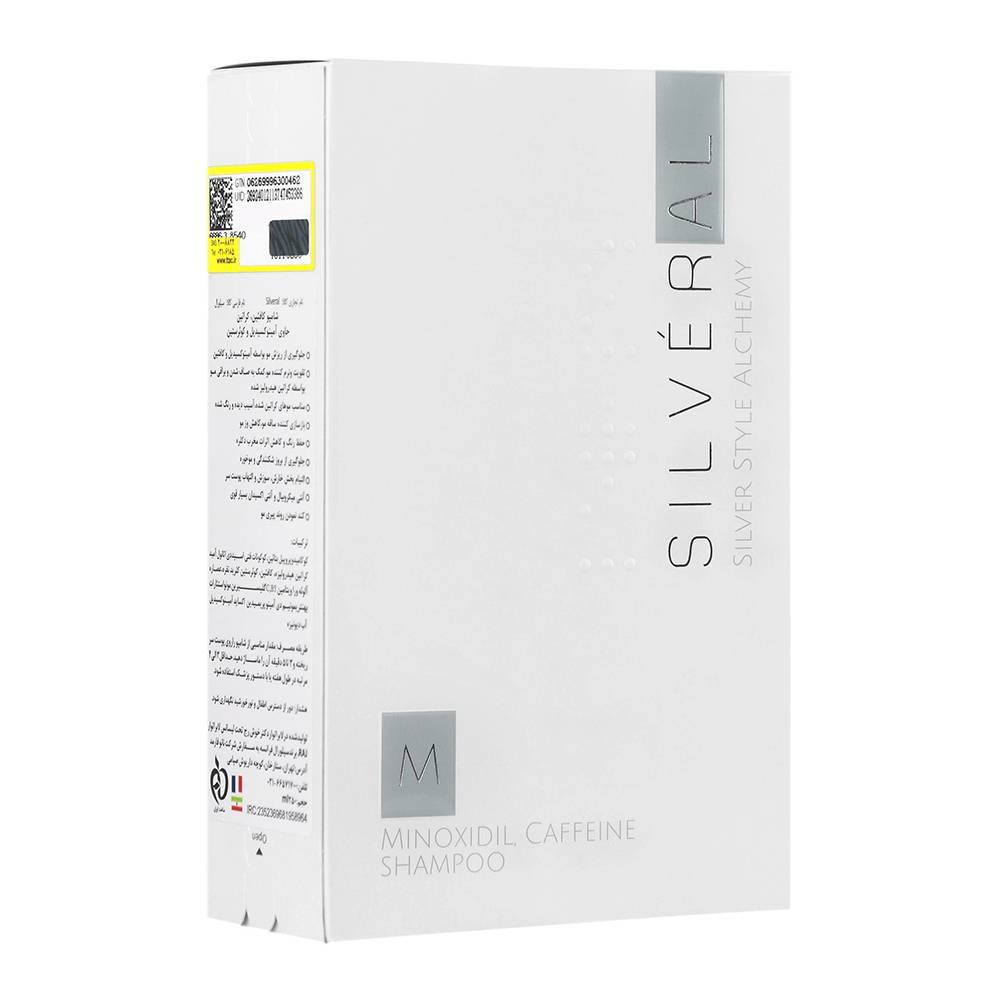 silvereal شامپو کافئین ماینوکسیدیل سیلورال 250 میلی لیتر