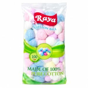 پنبه توپک بهداشتی و آرایشی رایا 100 گرم از پنبه خالص