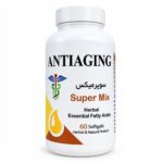 سوپر میکس آنتی ایجینگ ۶۰ عددی - مکمل امگا ۳ و ۶ گیاهی با روغن‌های کتان، گل مغربی و گل گاوزبان