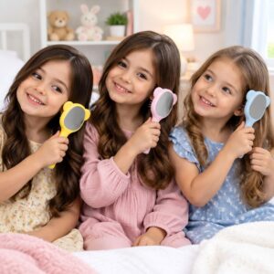برس مو بچگانه آینه دار کد 2034 با طراحی فانتزی