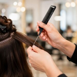 شانه دم باریک ضد الکتریسیته فلزی ضد الکتریسیته مجیک رز