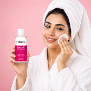 محلول پاک کننده آرایش سنسی ویت ویتالیر ۲۵۰ میلی لیتری مناسب پوست حساس