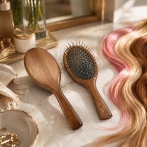  برس مو چوبی دندانه پلاستیکی رز4