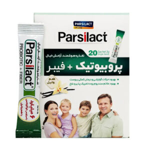 ساشه فیبر و پروبیوتیک طعم وانیل پارسی لاکت 20 عددی
