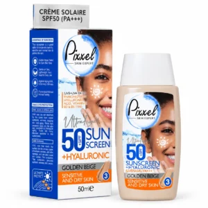 کرم ضد آفتاب +SPF50 بژ طلایی پوست خشک پیکسل 50 میلی لیتر